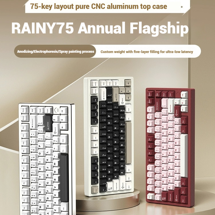 Pc Gaming Custom - Беспроводная Bluetooth RAINY75, индивидуальная игровая клавиатура,